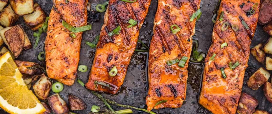 Grilled Salmon With Maple Glaze - Image