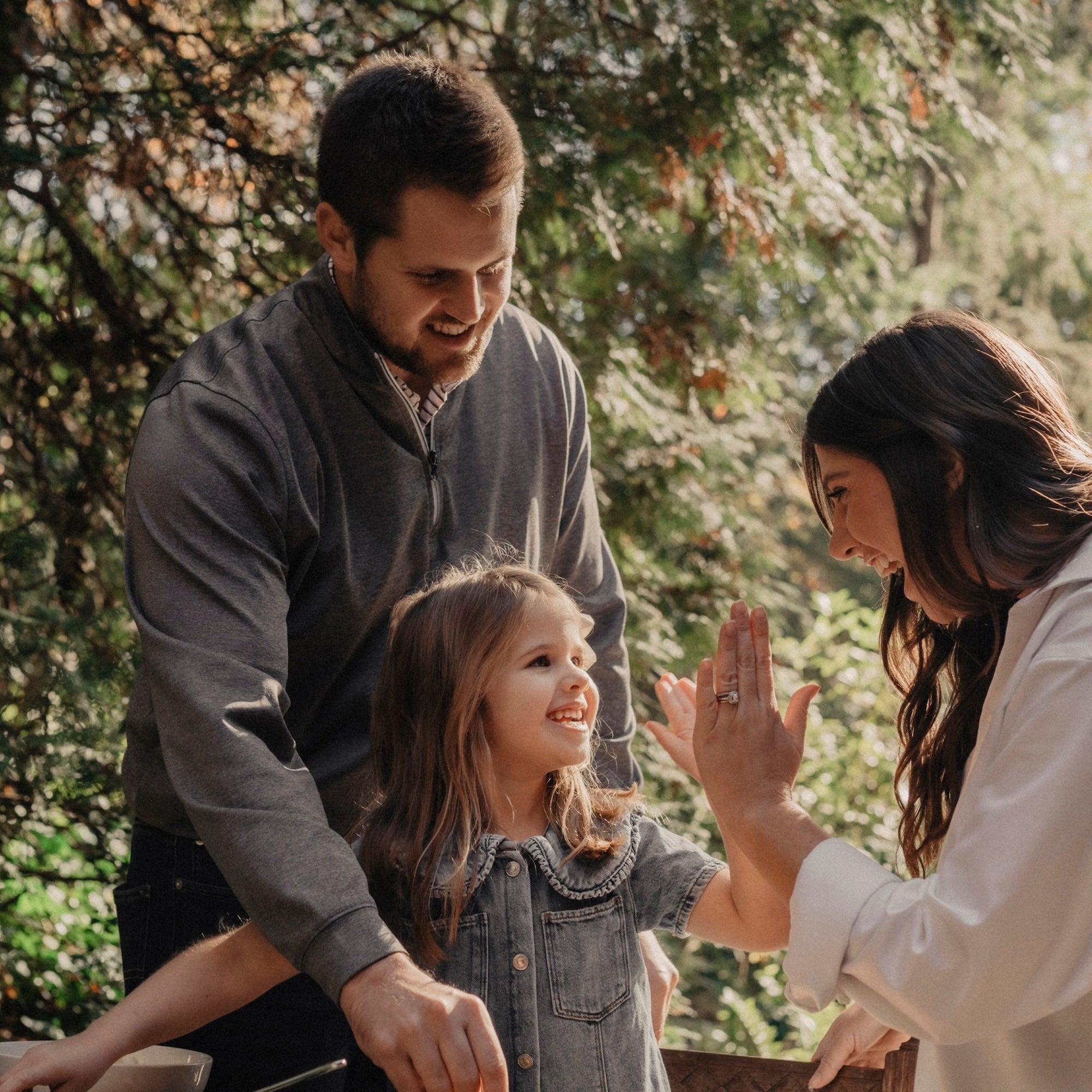 Happy Family near an Egg