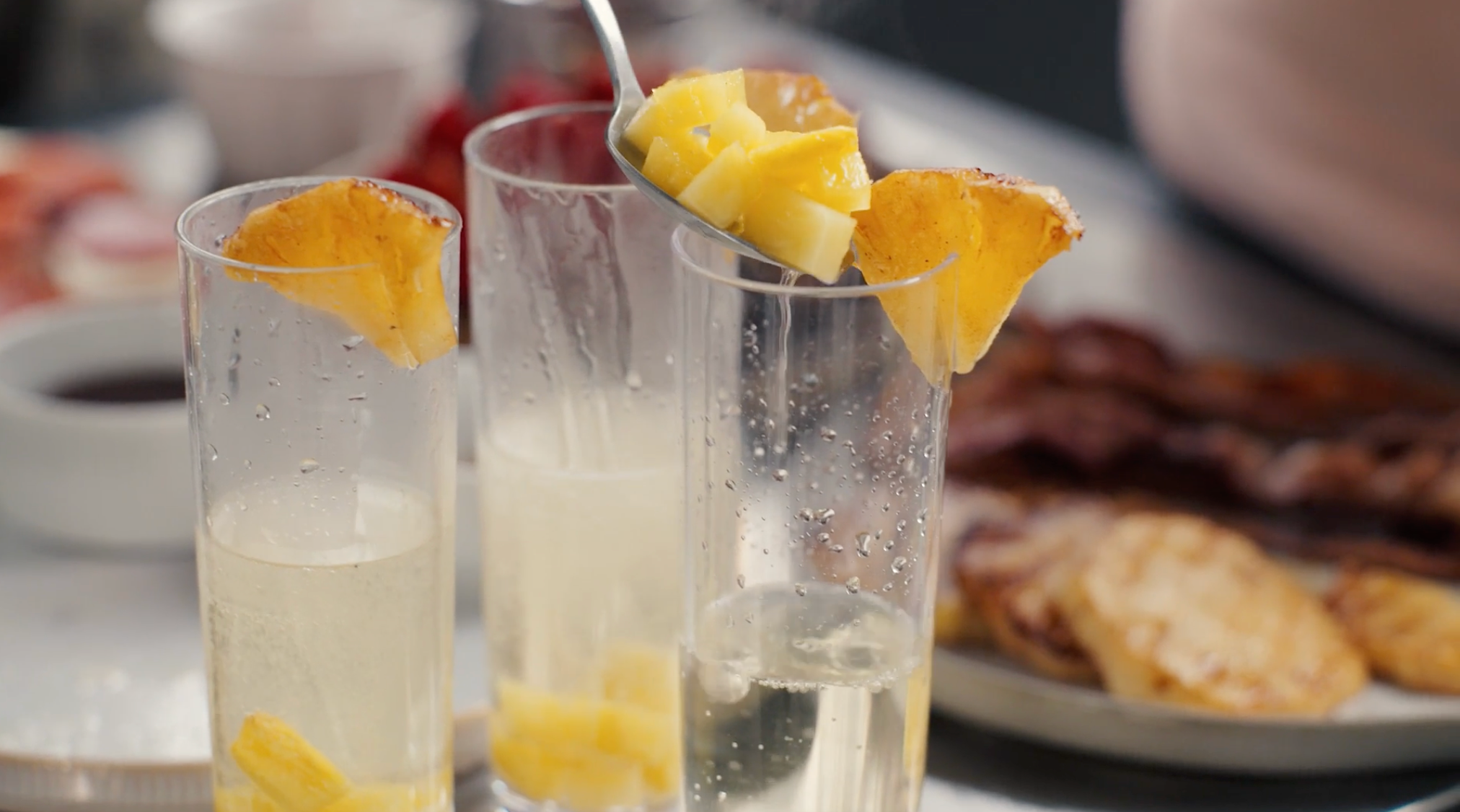 Smoked Pineapple Mimosas